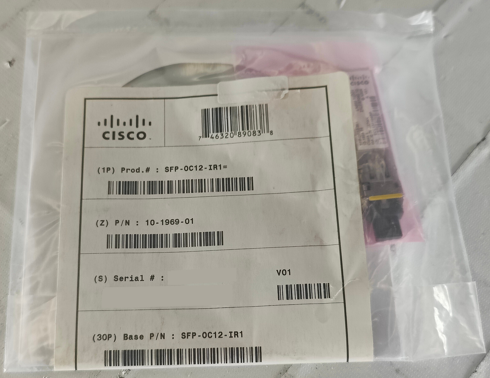 Cisco SFP-OC12-IR1 10-1969-01 Transceiver Module IPUIAC4RAA New Sealed