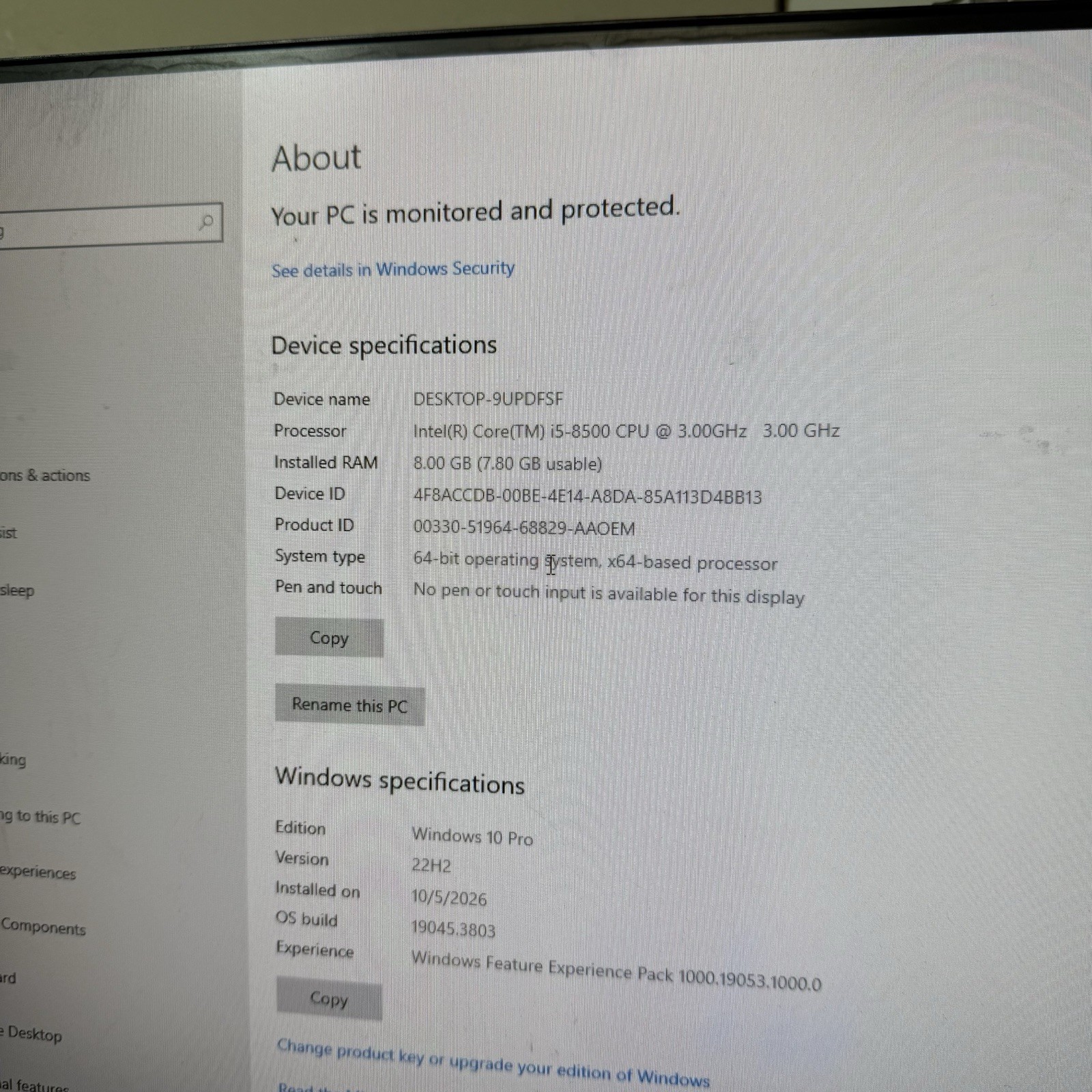 dell optiplex 7060 sff i5-8500 500 SSD 8 GIG OF RAM WIN 10