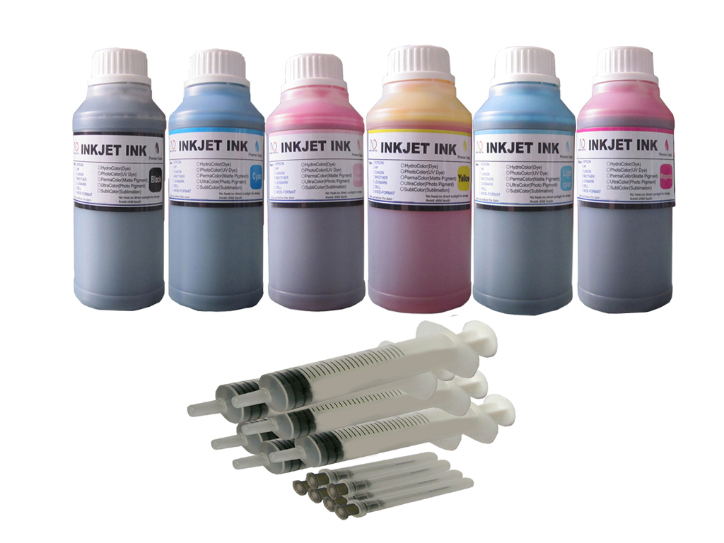 ND Non-Original 6x250ml dye refill ink for T077 78 Stylus Photo R260 R280 R380