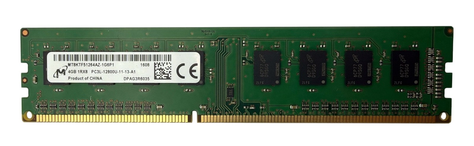 Micron 4GB (1x4GB) PC3L-12800U DDR3-1600 Desktop Memory MT8KTF51264AZ-1G6P1