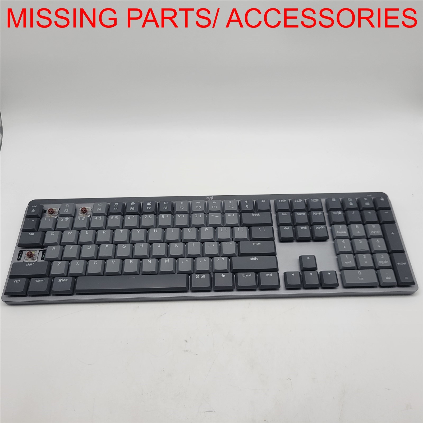 Logitech MX Mechanical Wireless Illuminated Keyboard, Graphite *NO DONGLE*