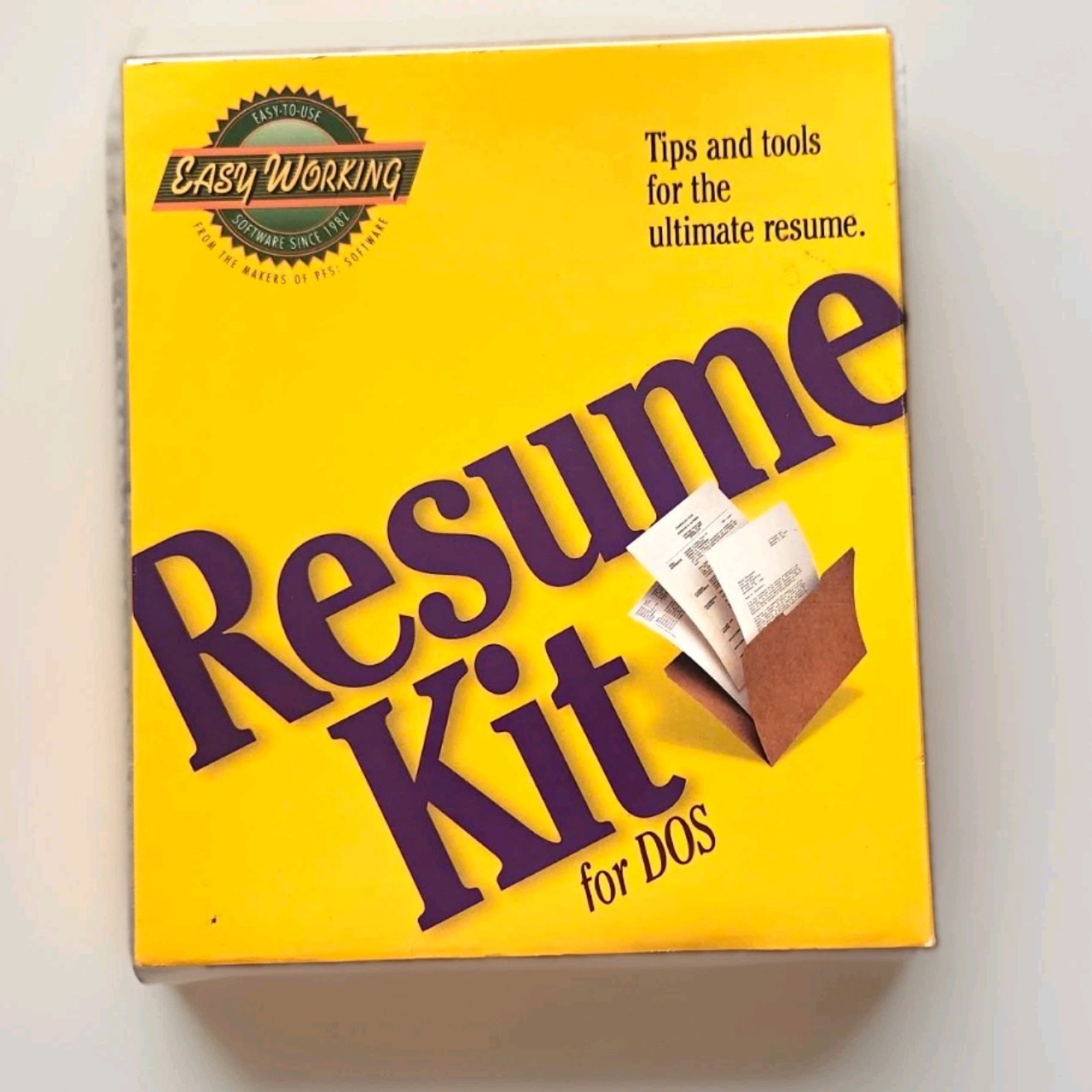 Easy Working Resume Kit for DOS 1993 Spinnaker Vintage PC Software