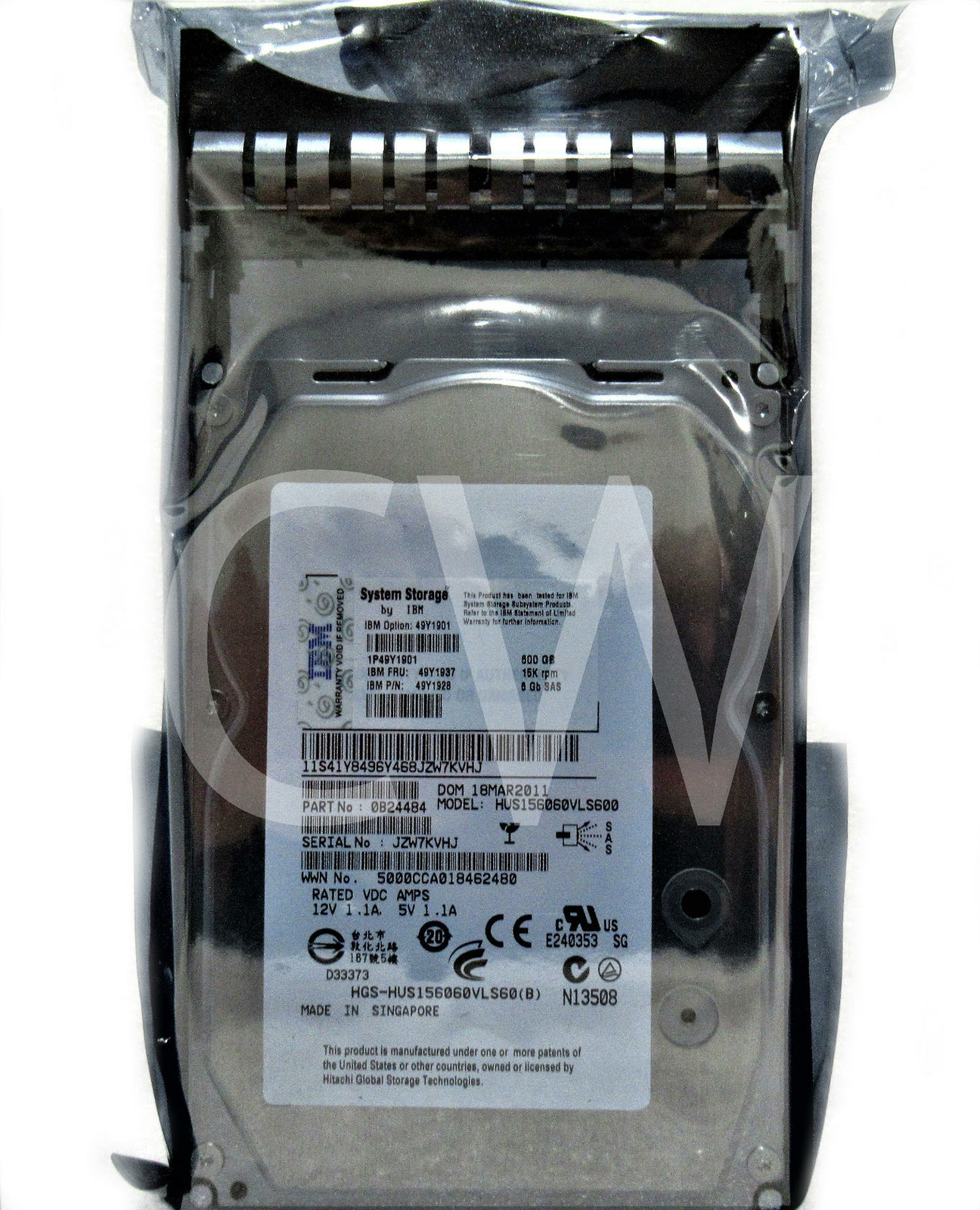 49Y1937 49Y1901 49Y1928 IBM 600GB 15K RPM 6Gb/s 3.5" SAS SERVER HDD Hard Drive
