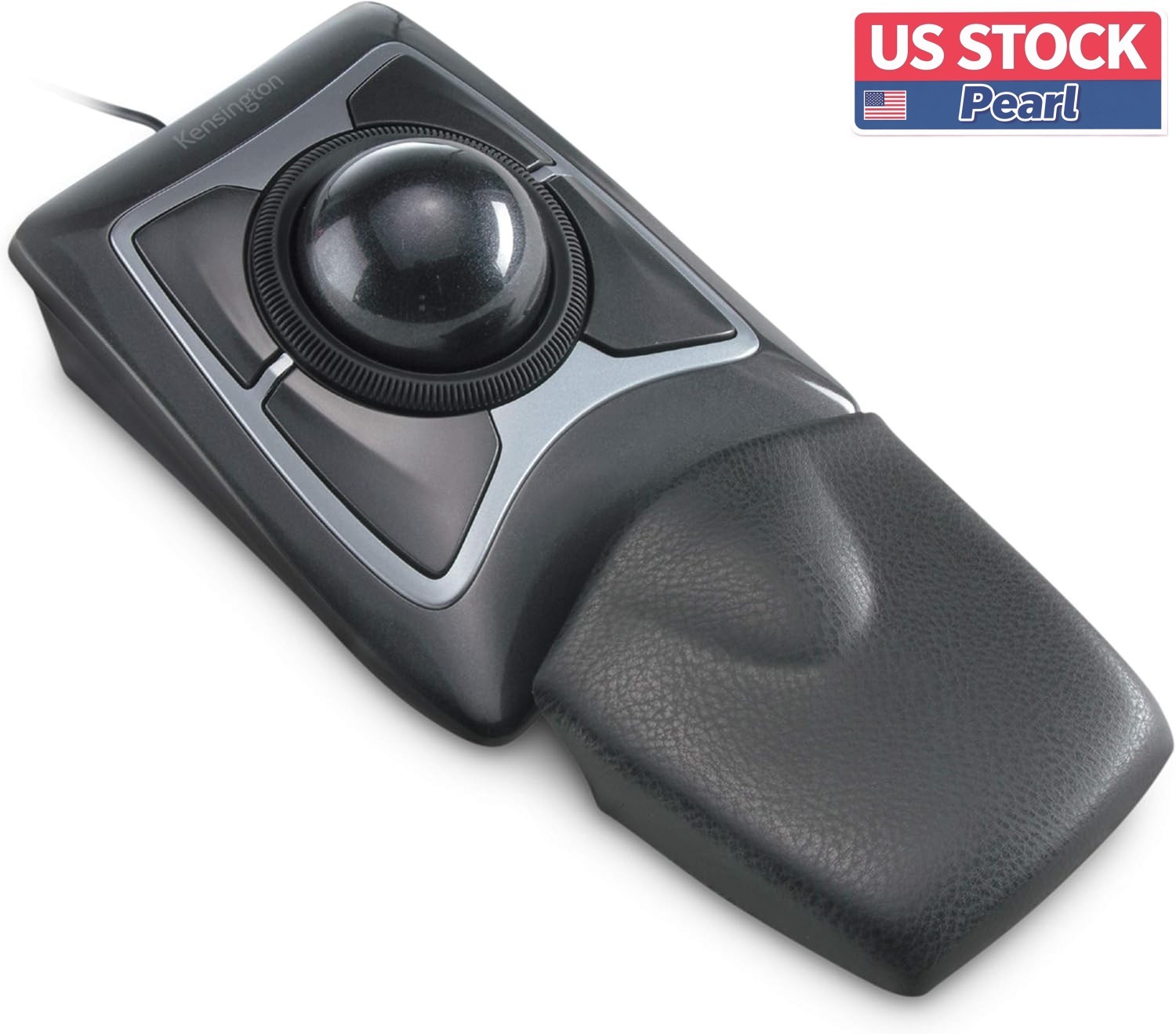 Kensington Expert Trackball Mouse (K64325),Black Silver, 5"W x 5-3/4"D x 2-1/2"H