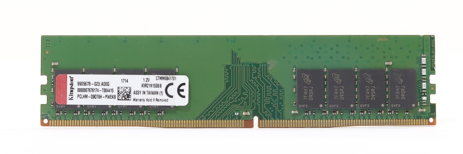 Kingston 8GB 1Rx8 PC4-17000 DDR4-2133MHz NON-ECC Unbuffered Memory KVR21N15S8/8