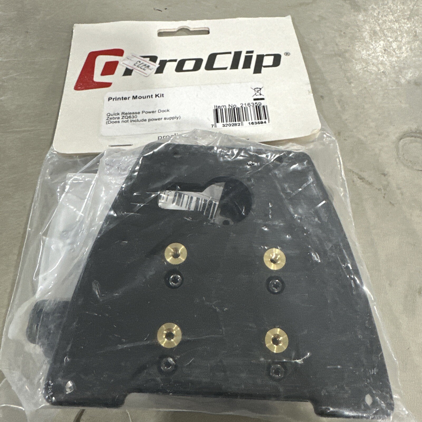 ProClip Quick Release Power Dock for Zebra ZQ630 Printer Mount Kit 216359 *New*