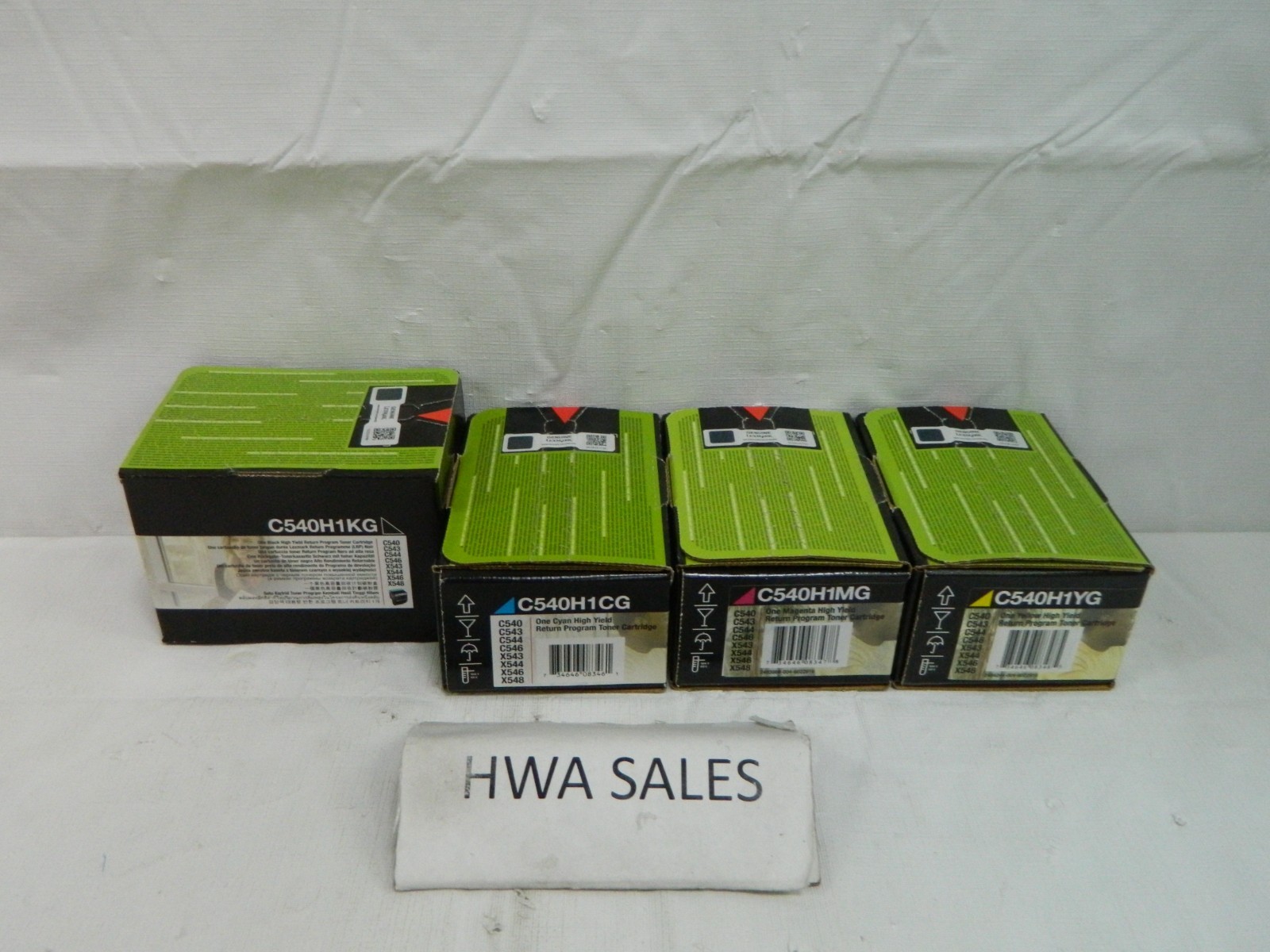 4 Gen Lexmark C540H1KG C540H1CG C540H1MG C540H1YG Extra Hi Yield Toners NEW OEM