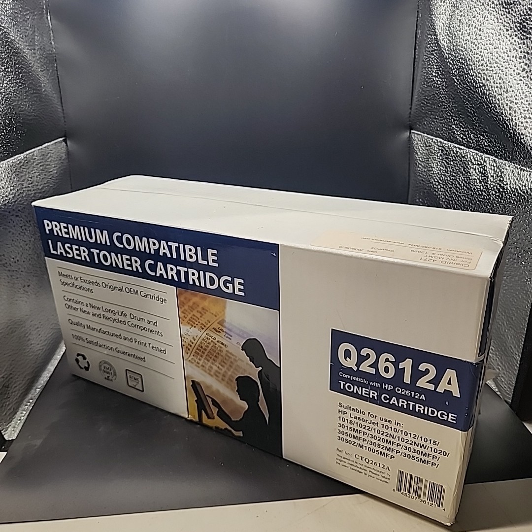 Premium Compatible HP Q2612A Black Laser Toner Cartridge LaserJet 1010/1012/1015