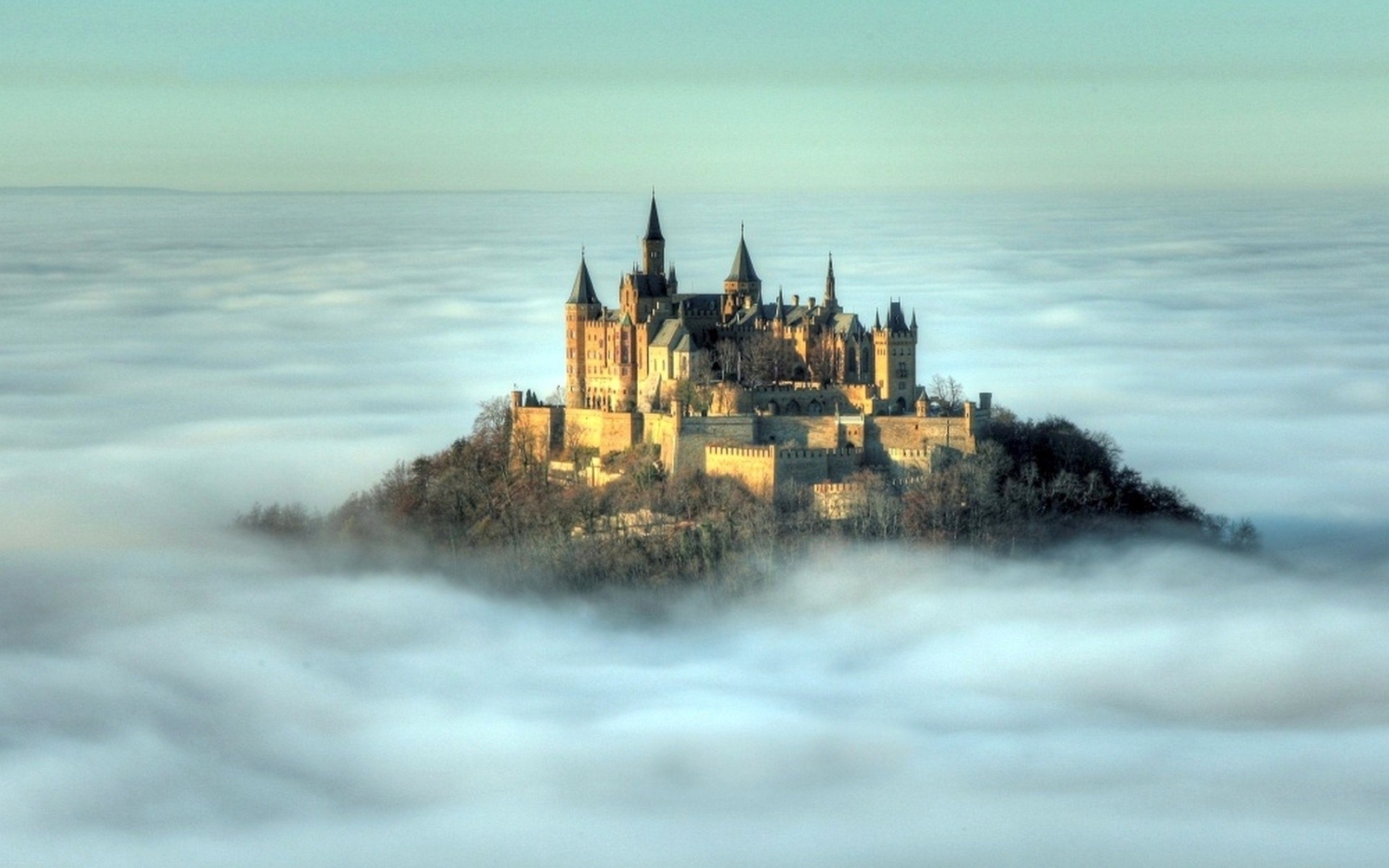 Landscape nature castle hohenzollern Custom Gaming Mat Desk