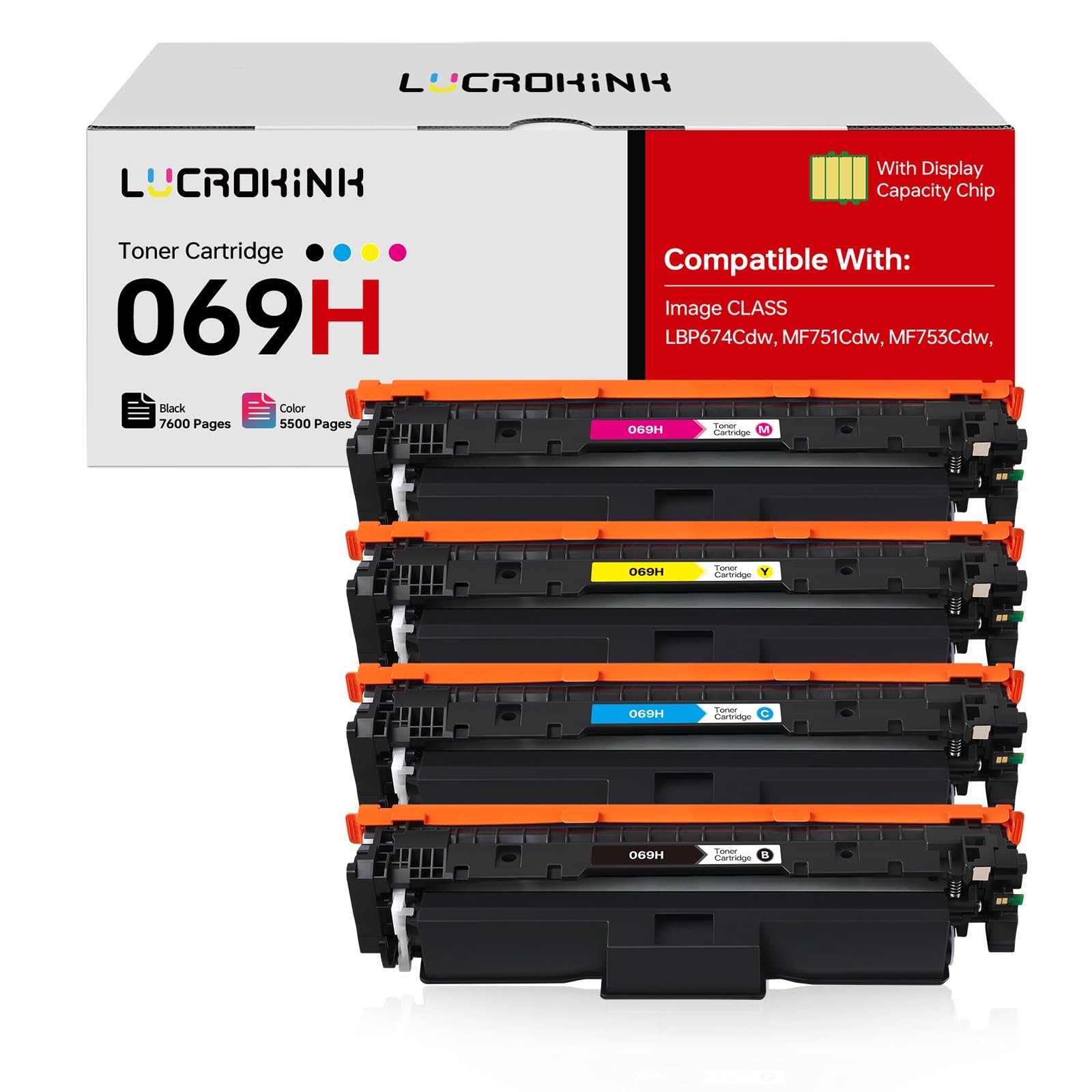 069H Toner Cartridge: Replacement for Canon CRG069H CRG-069 | 4 Pack CRG 069H...