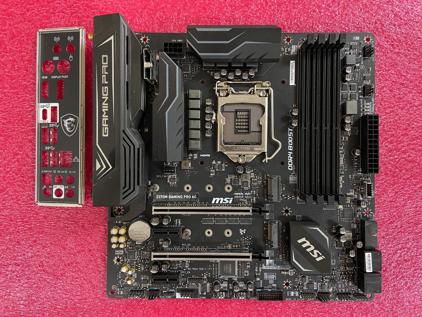 MSI Z370M GAMING PRO AC MicroATX LGA 1151 DDR4 Motherboard w/ I/O Shield CMOBO7A