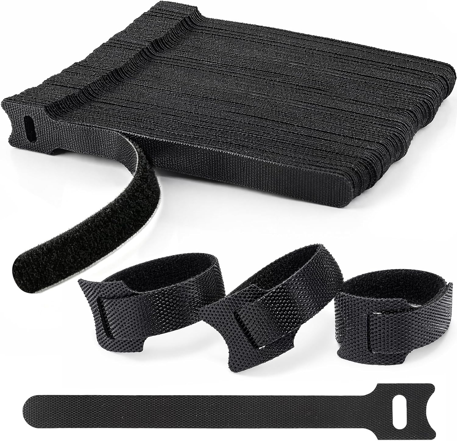 70 PCS 6 Inch Cable Ties Reusable Cable Management Adjustable Cable Organizer, C