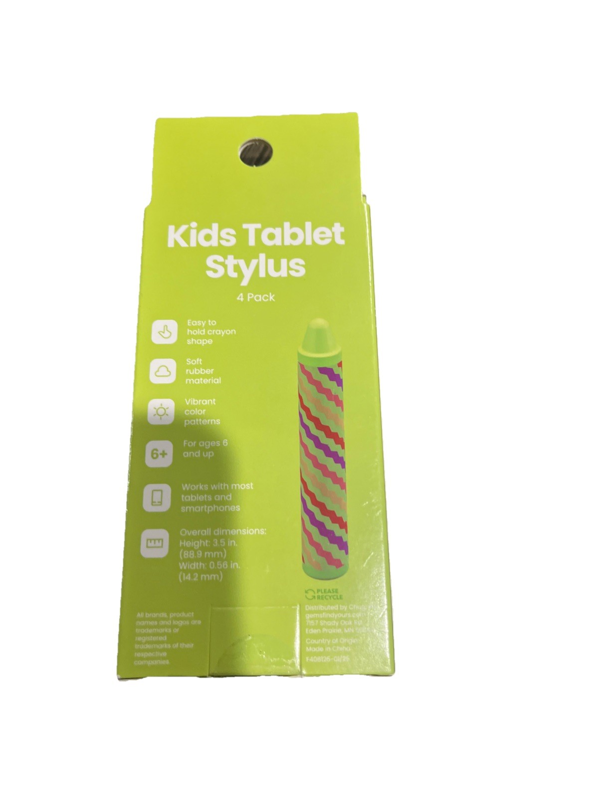 4Pack Kid-Friendly Stylus Pens for Touch Screens Kids Samrt Watch,Tablet,iPad