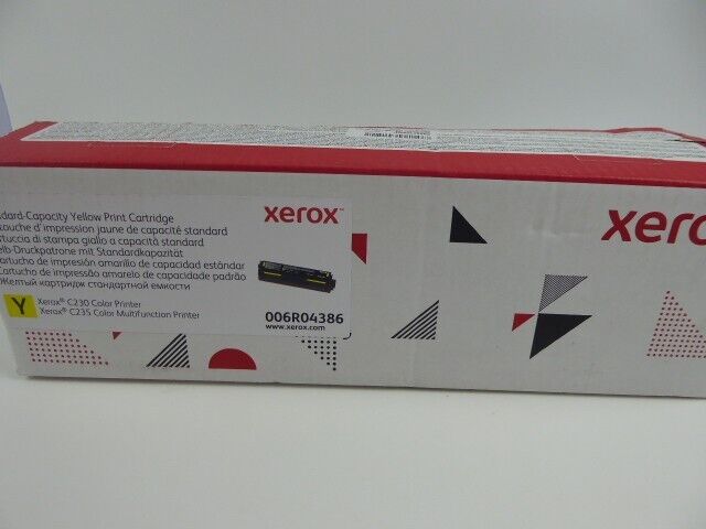 Xerox Genuine C230/C235 Yellow Standard Capacity Print Cartridge 006R04386 New