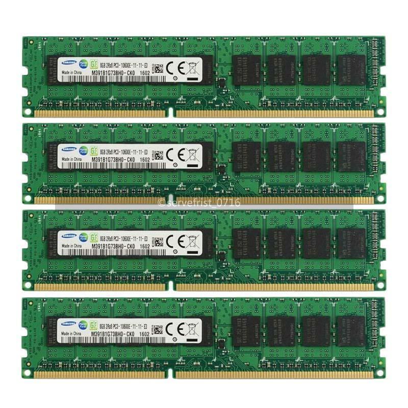 32GB 4x8GB PC3-10600E DDR3-1333 ECC Unbuffered UDIMM 1.5V Memory for HP Z220 SFF