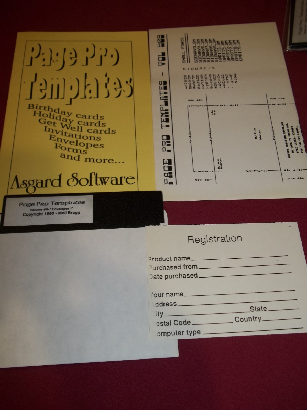 TI-99/4A TI99 PAGE PRO TEMPLATES #9 by Mell Bragg for Asgard Software GRAPHICS