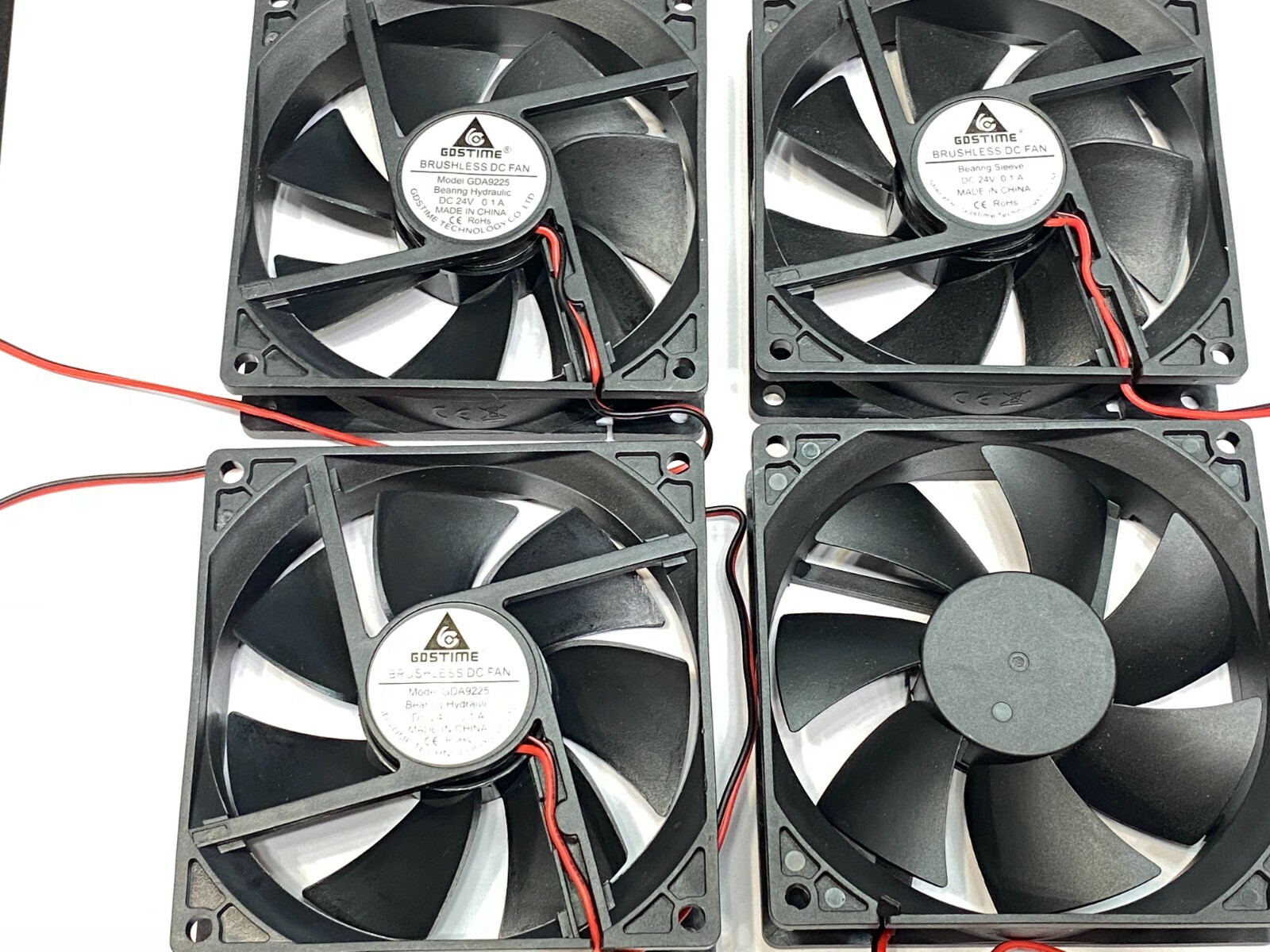 4 x Gdstime Fan Brushless Cooling Case dc 9225 24V 92mm x 25mm 2pin GDA9225 G11