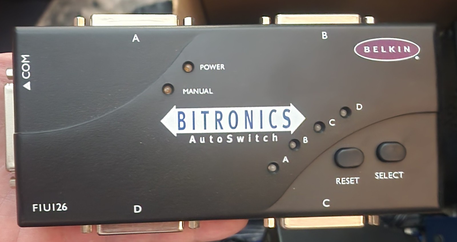VINTAGE BELKIN BITRONICS AUTOSWITCH 4 PORT F1U126