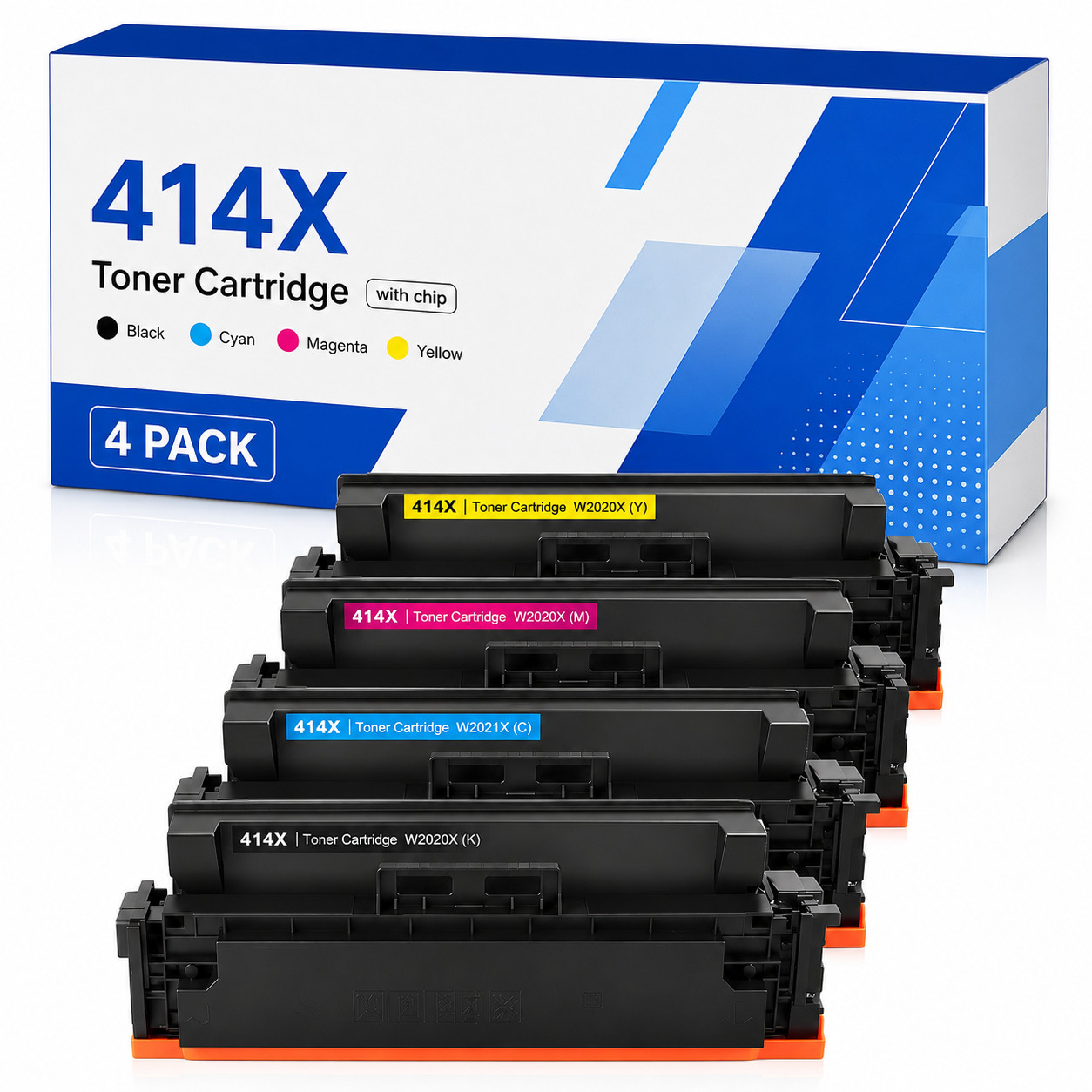 414X W2020X 4PK BK/C/M/Y With Chip Toner Cartridge Fits M479dw M479fdw M480f