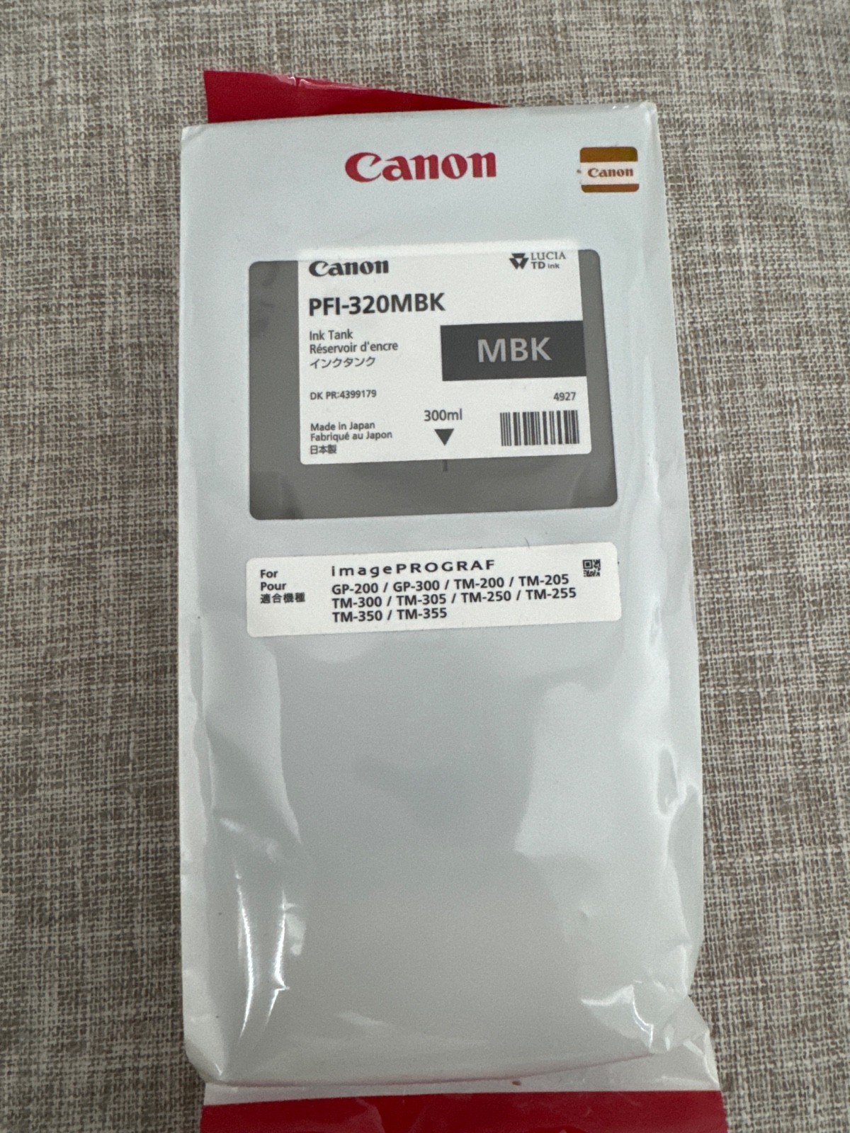 Canon PFI-320MBK Original Ink Cartridge - Matte Black (2889c001)