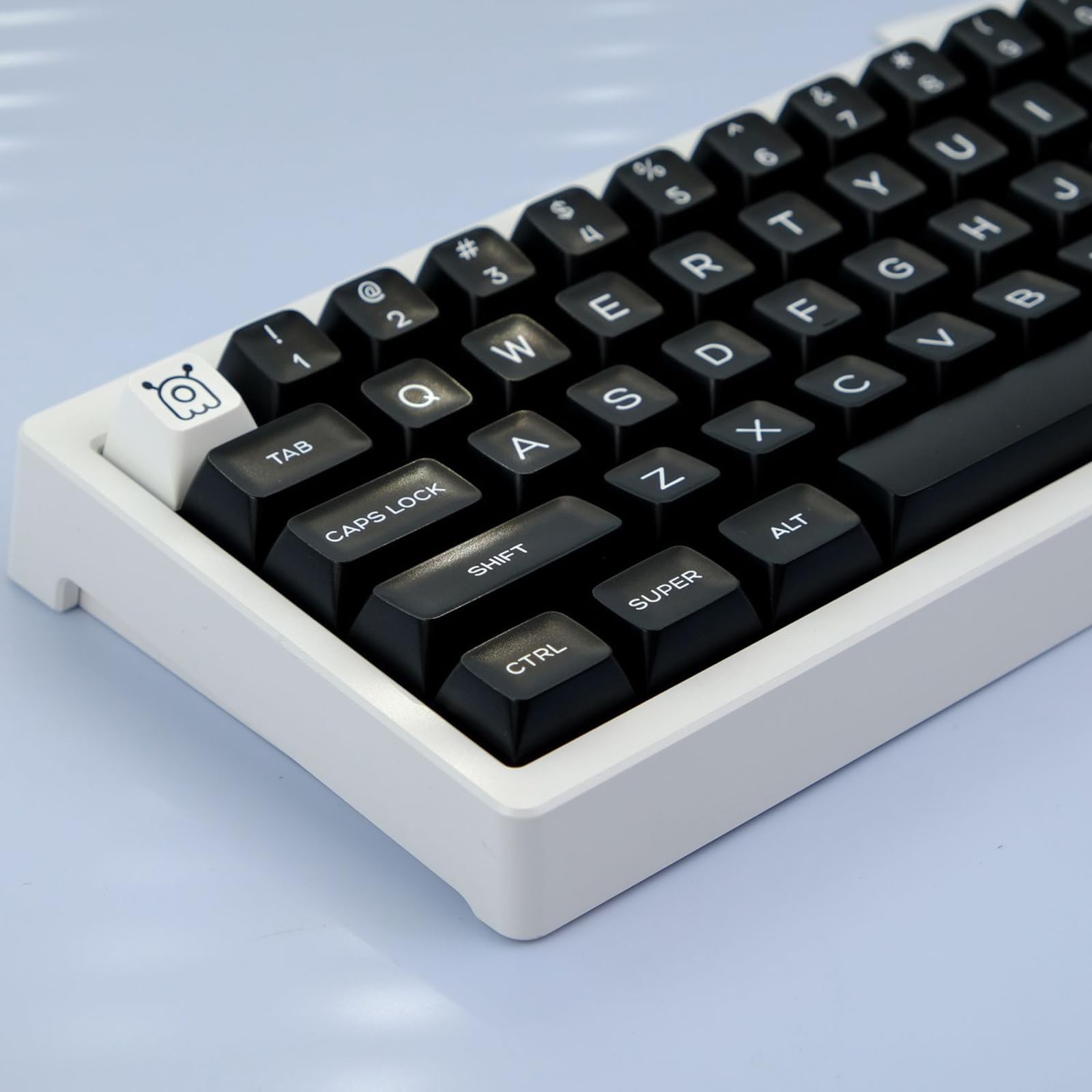142 Keys PBT Doubleshot SA Keycaps WOB Black Translucent Set Mechanical Board