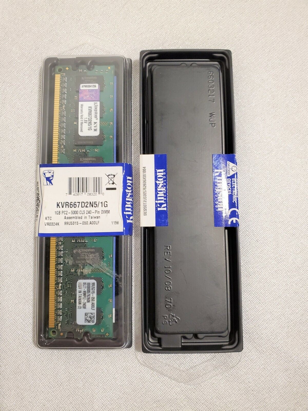 Kingston KVR667D2N5/1G RAM 1gb PC2-5300 CL5 240 Pin Dimm Desktop