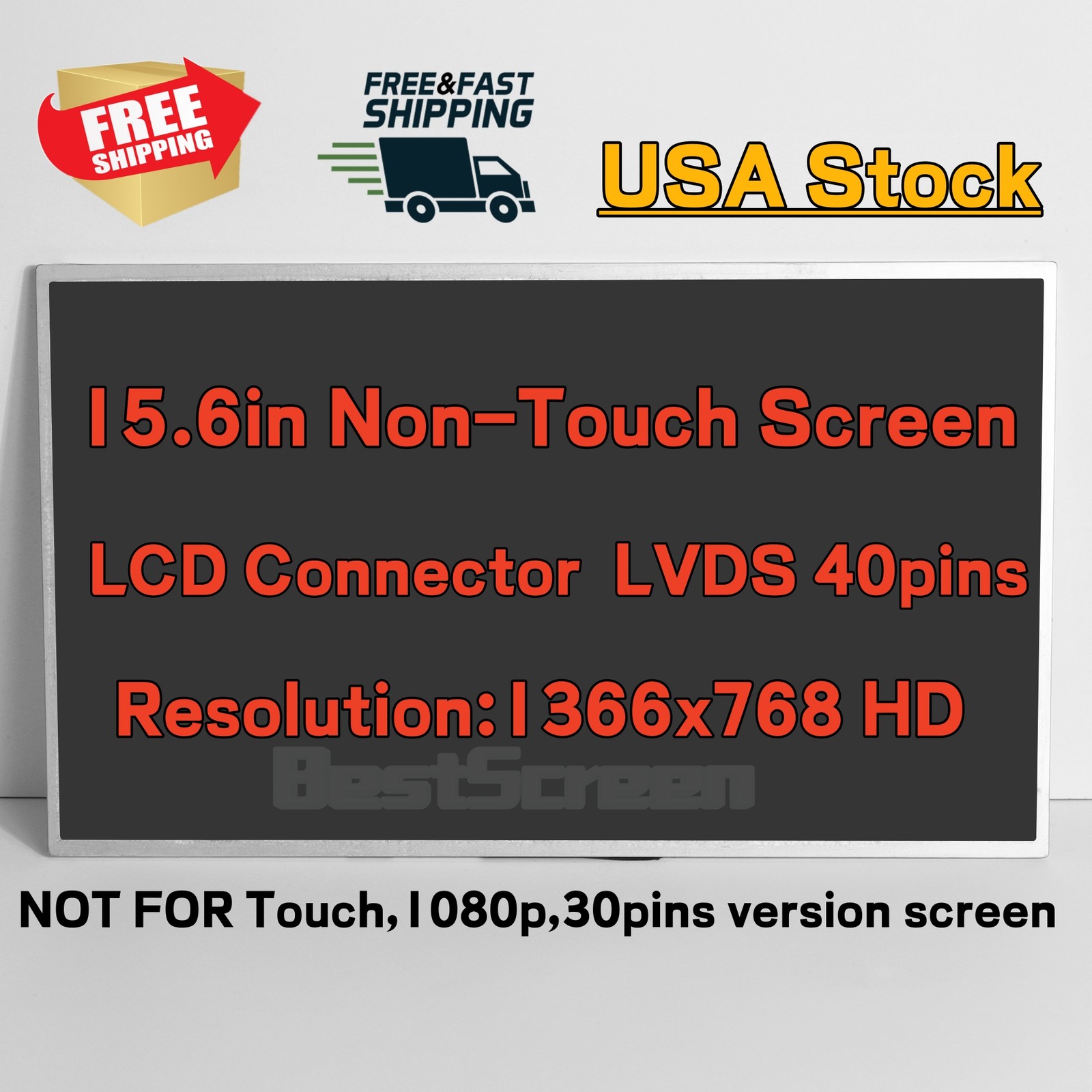 For Asus K53E-Bbr19 Replacement Laptop 15.6" HD Non-Touch Lcd LED Display Screen