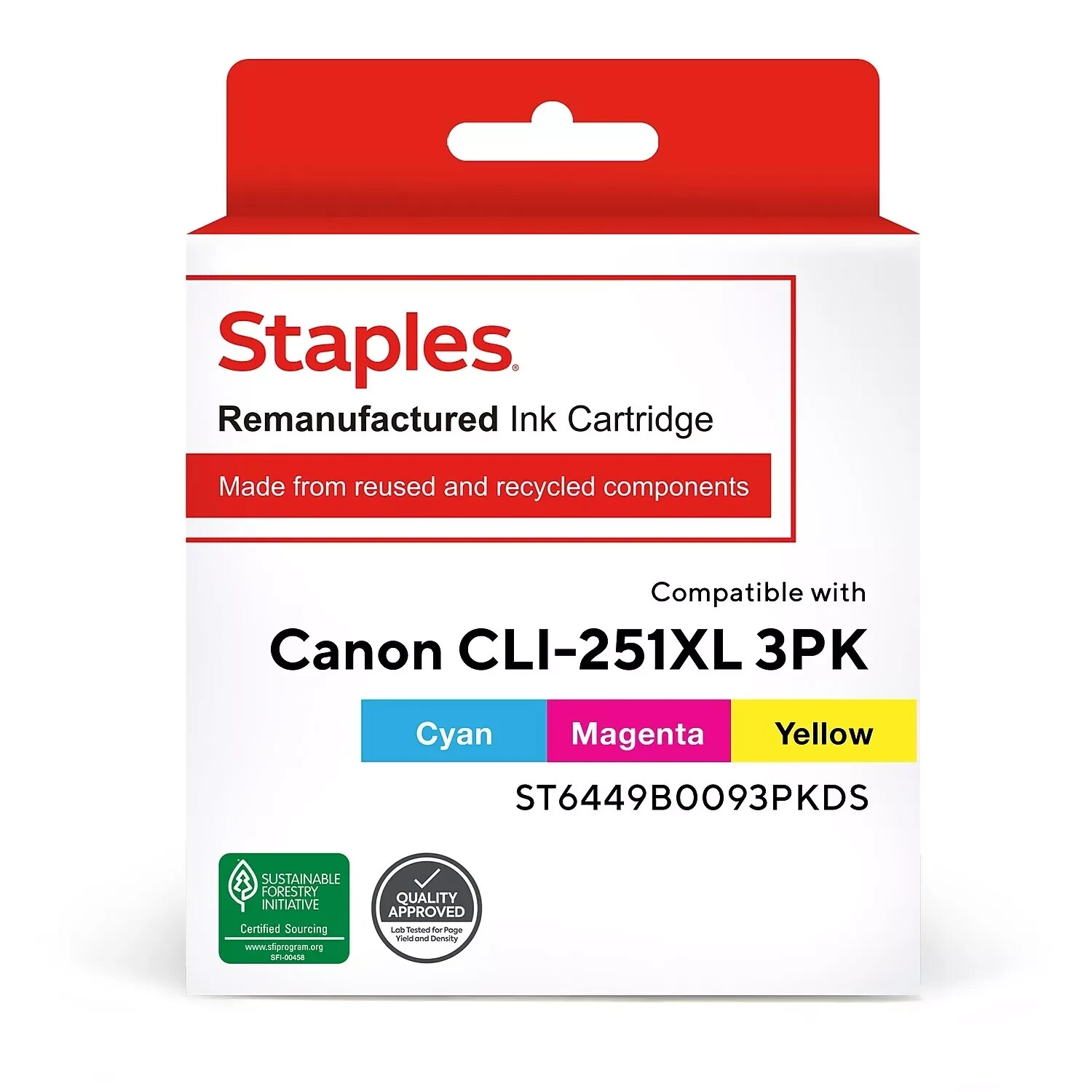 TRU RED - Canon Compatible CLI-251XL C/M/Y Color Ink Cartridges - WEIGHS FULL