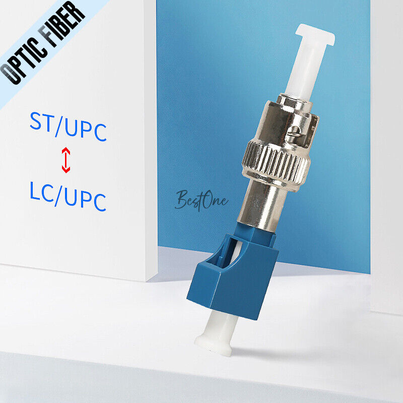 LC Female to ST Male UPC Single Multimode Optic Adapter Fiber Optical Converter