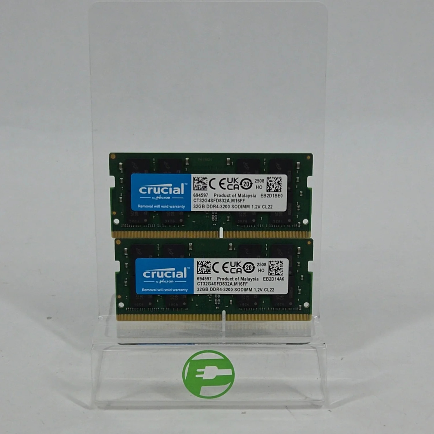 Micron Crucial 64GB (2x32GB) RAM DDR4 3200MHz CT32G4SFD832A.M16FF