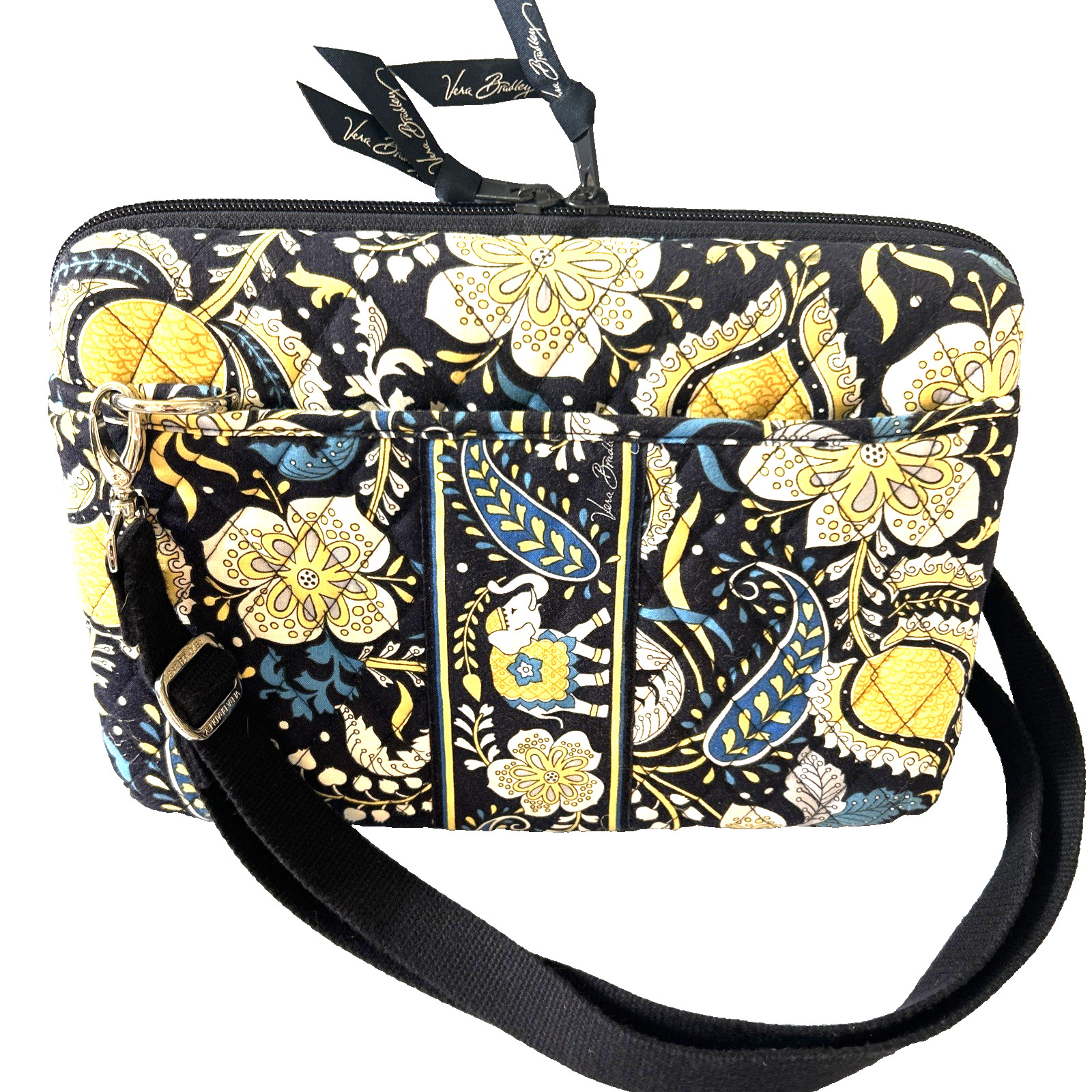 Vera Bradley Ellie Blue Hard Shell Case Kindle iPad Tablet Crossbody w/ Strap