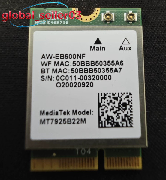 Genuine MediaTek MT7925B22M 6GHz 5400Mbps WiFi7 802.11be Tri-band Bluetooth5.3
