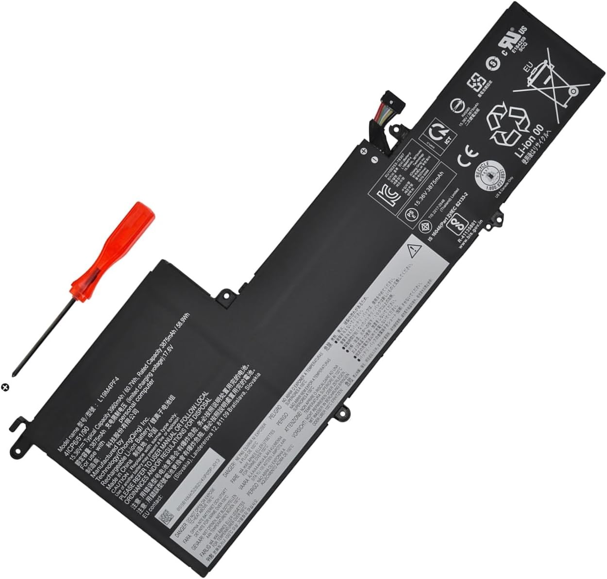 L19C4PF4 L19M4PF4 L19D4PF4 60.7Wh Laptop Battery for Lenovo Ideapad Yoga Slim 7