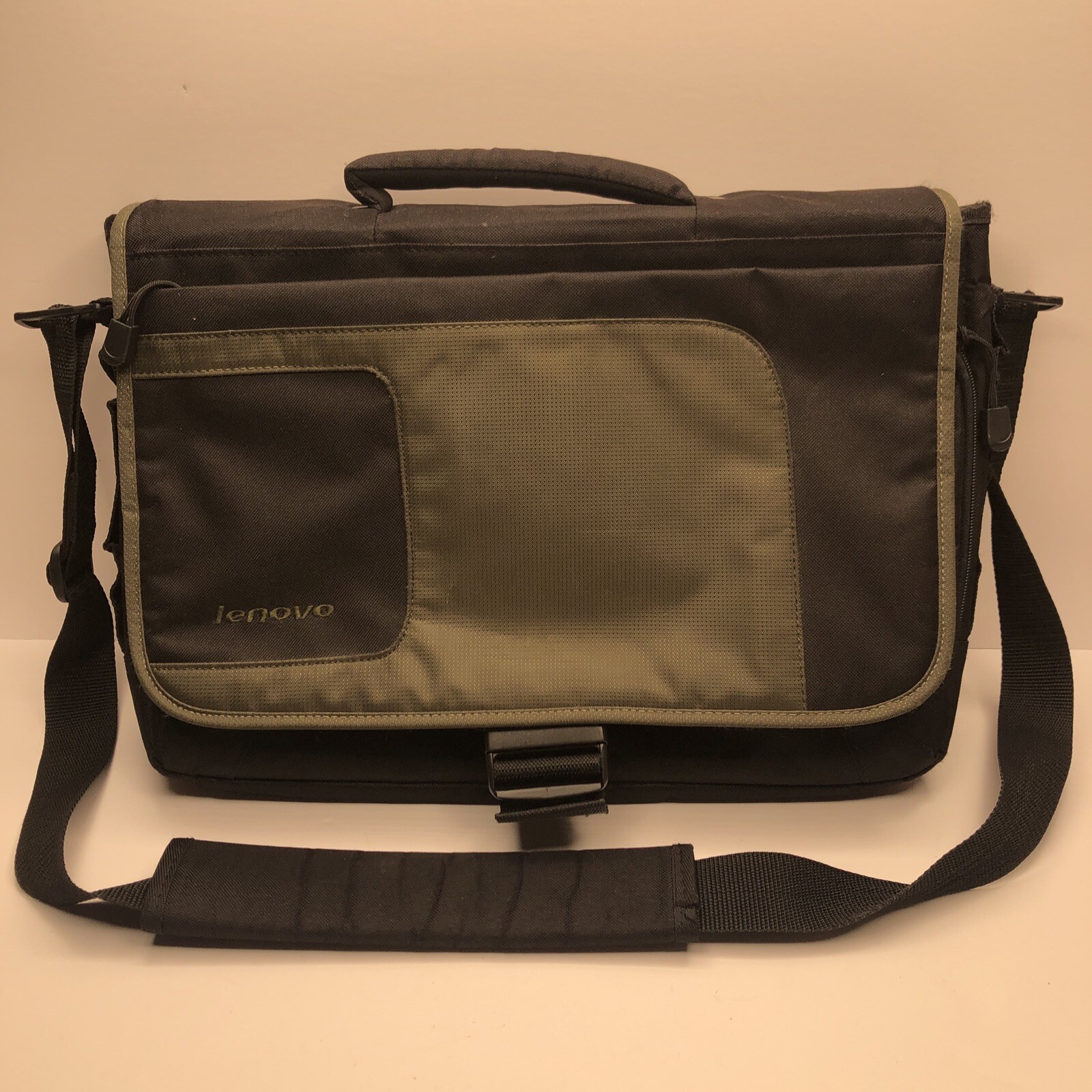 Lenovo Laptop Carrier Bag Messenger Bag Black Olive Green Padded Handle Strap