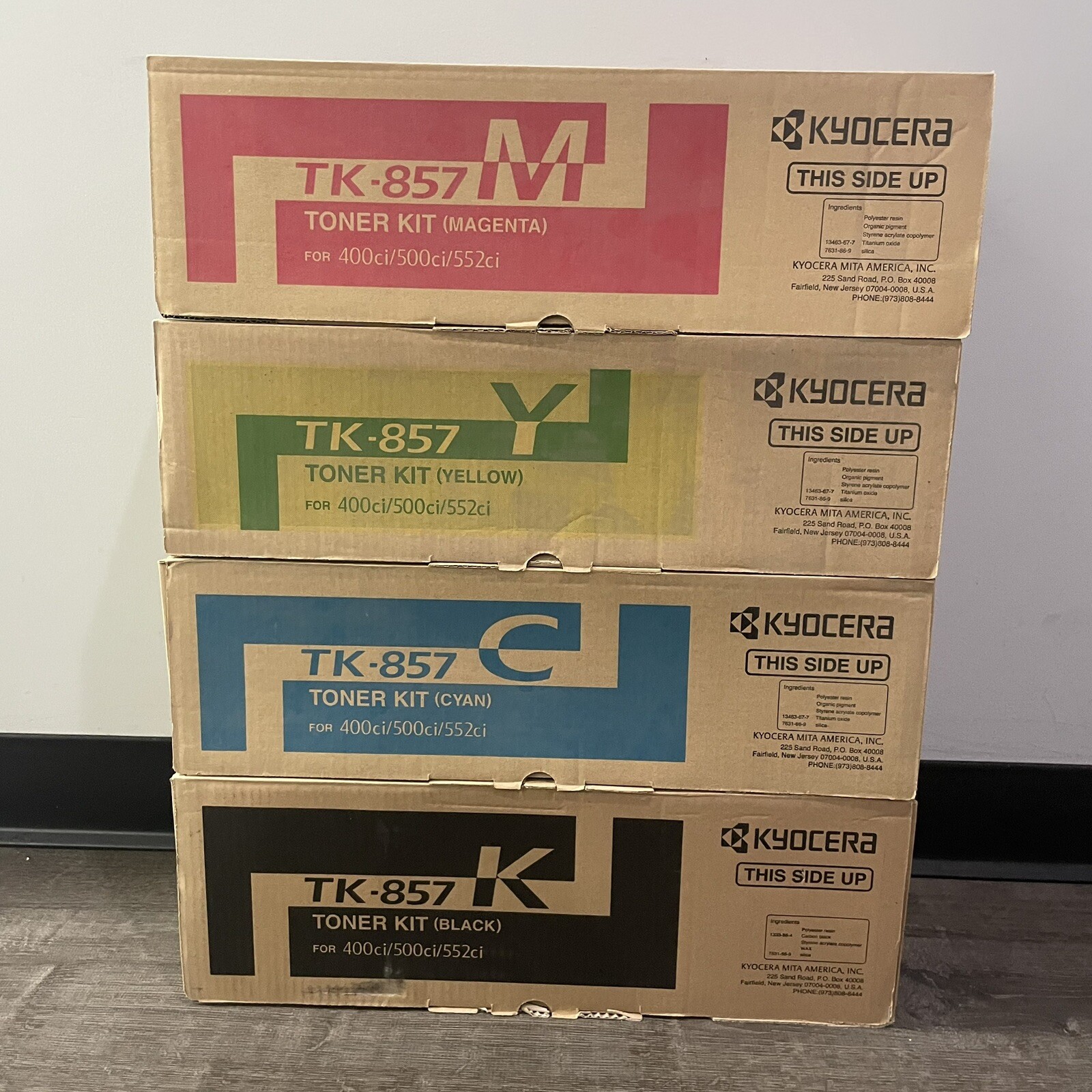 Kyocera TK-857 Genuine Toner Kit Set KYCM for TASKalfa 400ci / 500ci / 552ci New