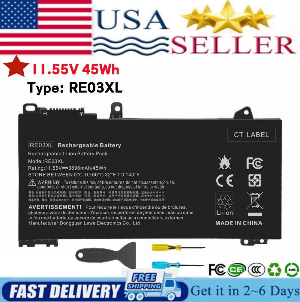 ✅LOT 10x RE03XL Battery For HP ProBook 430 440 445 450 /G6 430 440 445 450 45Wh