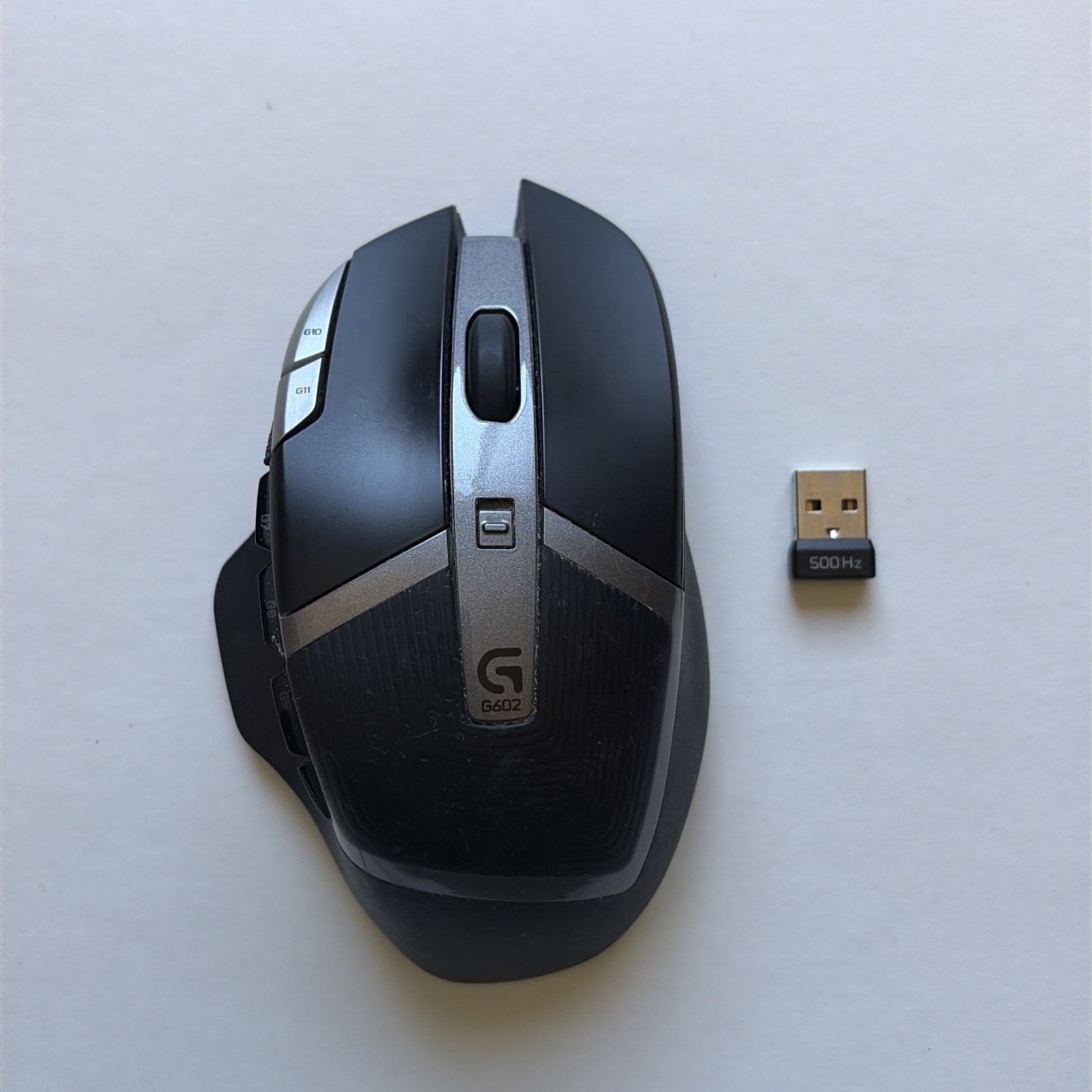 Logitech G602 Wireless Gaming Mouse 11 Buttons with USB Dongle 500HZ Tested Work