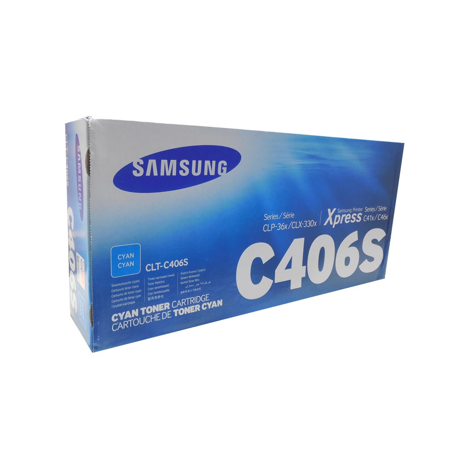 Genuine OEM Samsung CLT-C406S Cyan Toner 1k Fast 