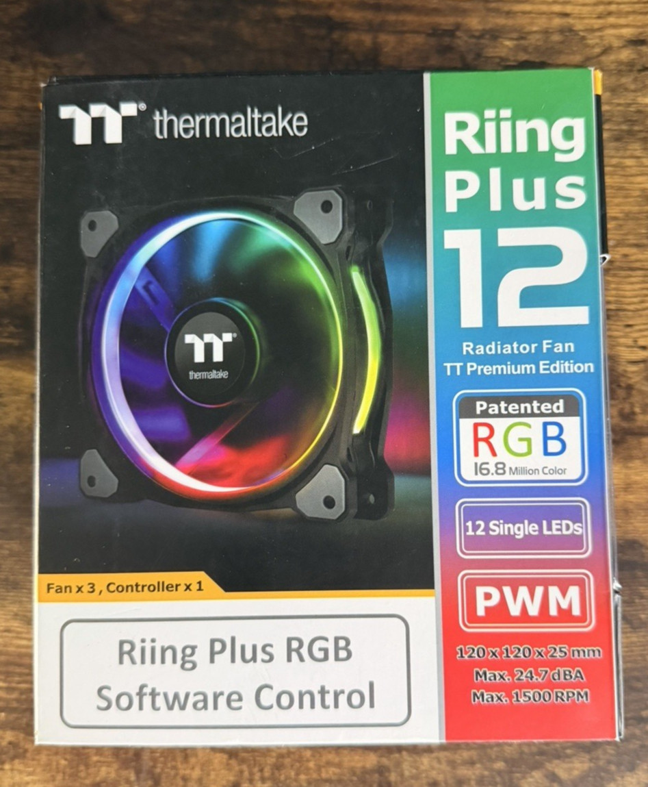 Thermaltake Riing Plus 12 LED RGB CL-F059-PL12SW-A Radiator Fan Single Fan