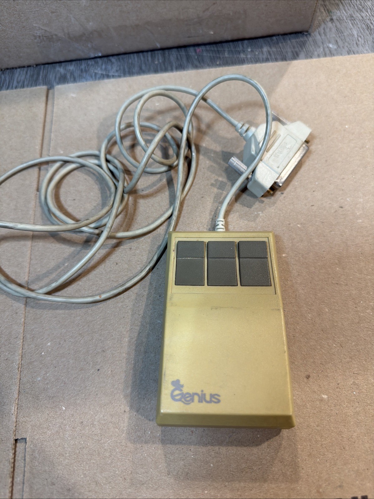 GENIUS MOUSE Vintage PC Serial Mouse 3 Button GM-6 Tested Working