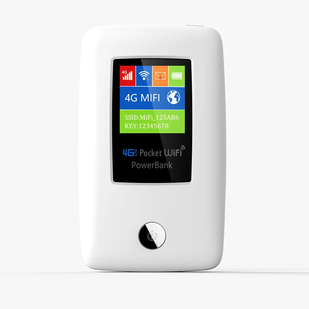 4G LTE Mobile WiFi Hotspot Router 6000mAh Power Bank 300Mbps Portable RJ45 EU/US