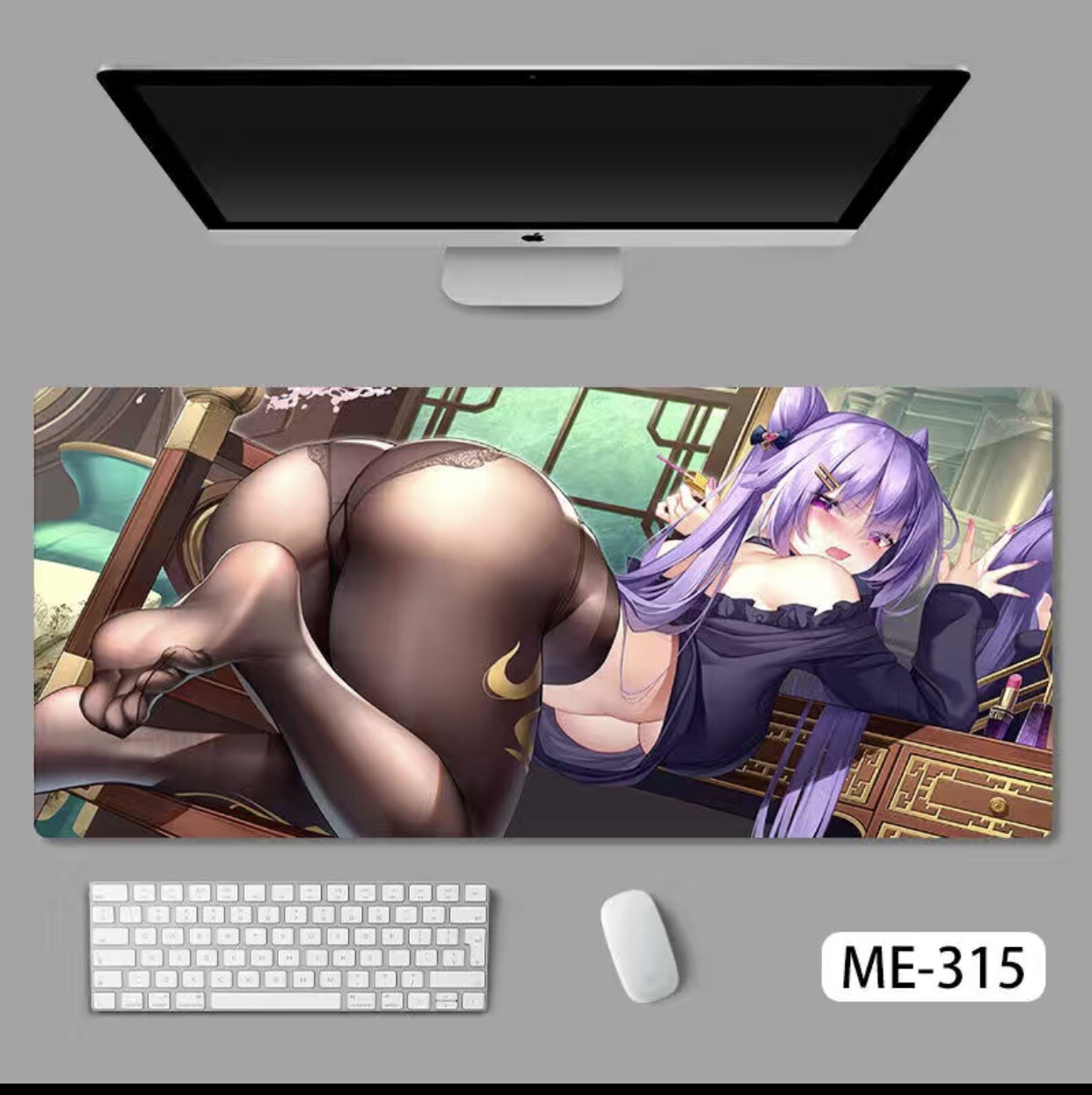 Cartoon girl Mouse Keyboard Pad.800MMx300MMx2MM+ 31inch/11.5in.