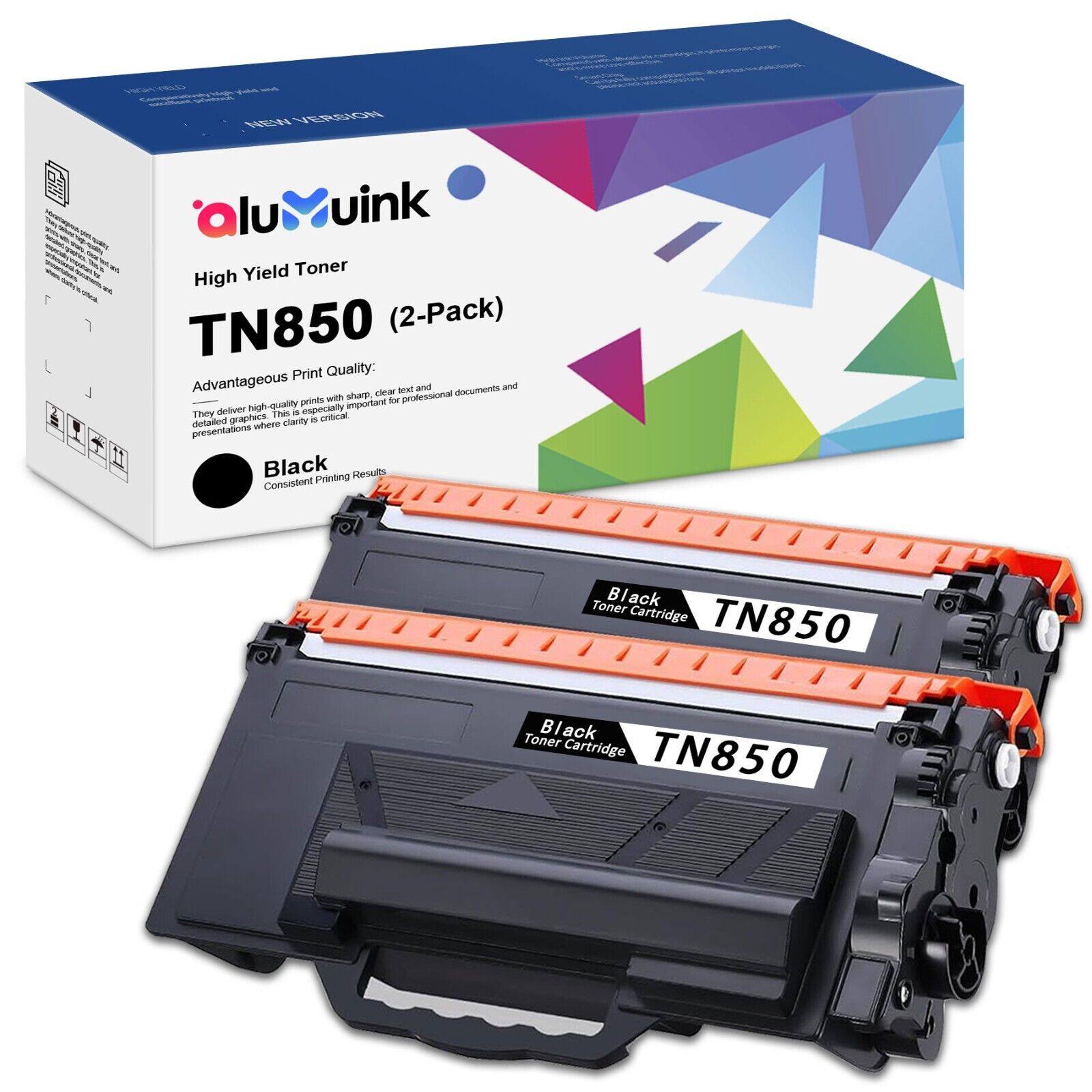 2 PK High Yield TN850 Toner Replacement for Brother TN850 HL-L5100DN