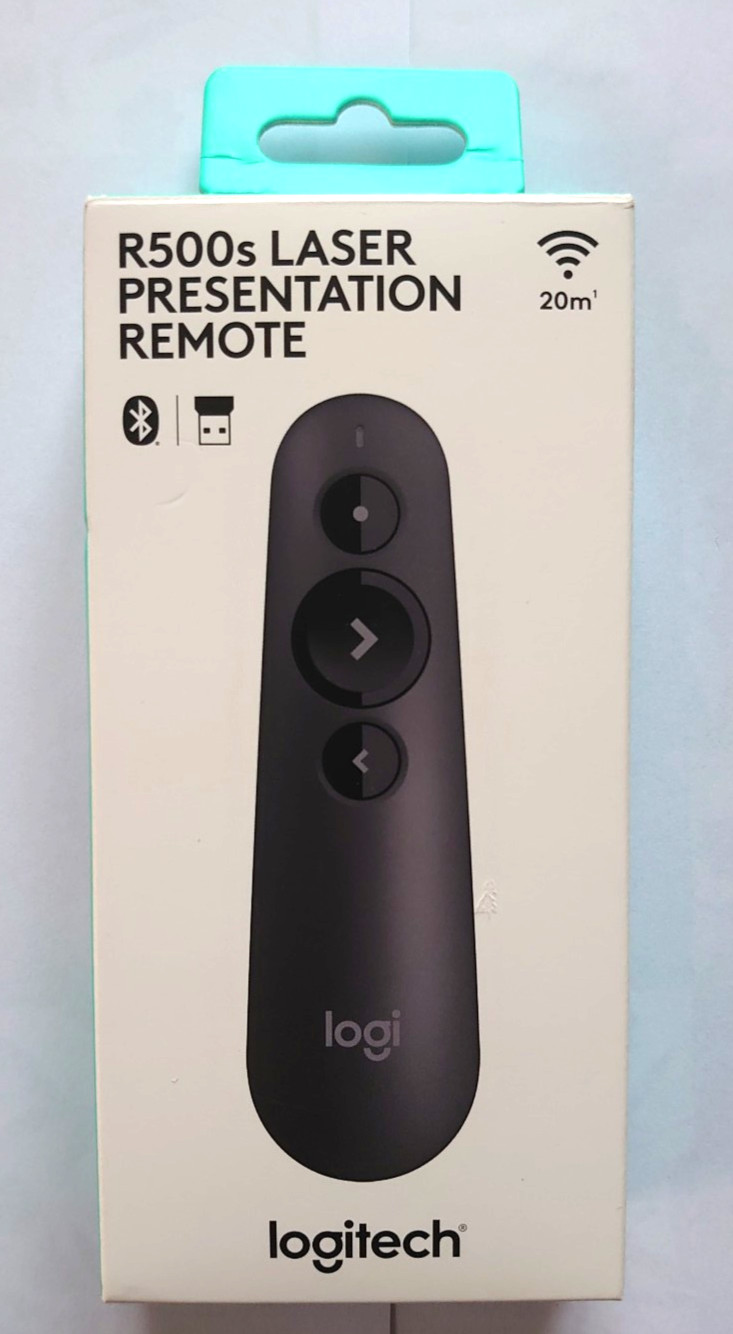Logitech R500s Presentation Remote Laser Pointer Graphite with USB Receiver