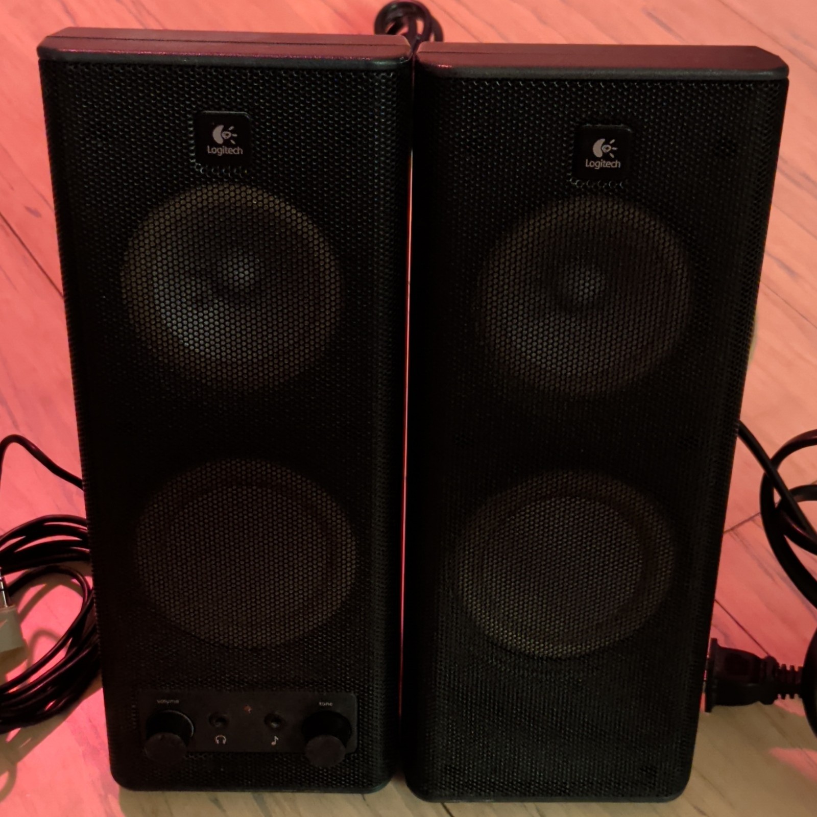 Logitech S-0264A 2.0 Channel Wired Computer Speakers 3.5mm Jack Black