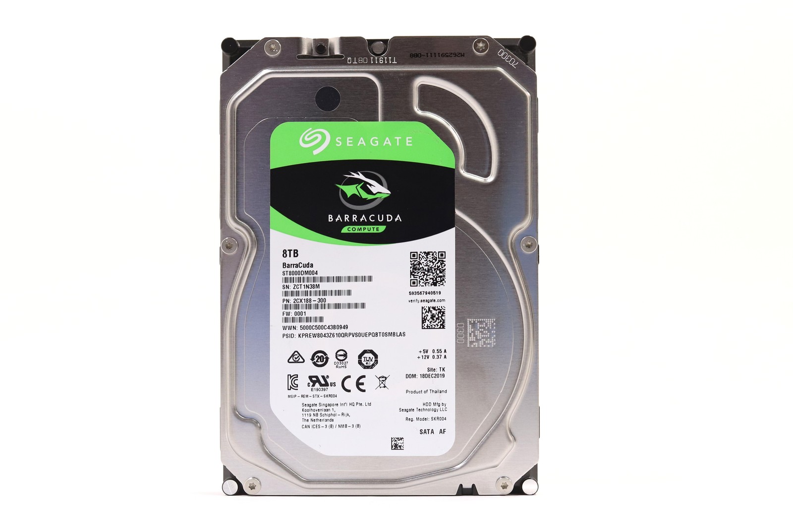 Seagate ST8000DM004 8TB 3.5" 6Gb/s 256MB SATA HDD P/N: 2CX188-300 Tested