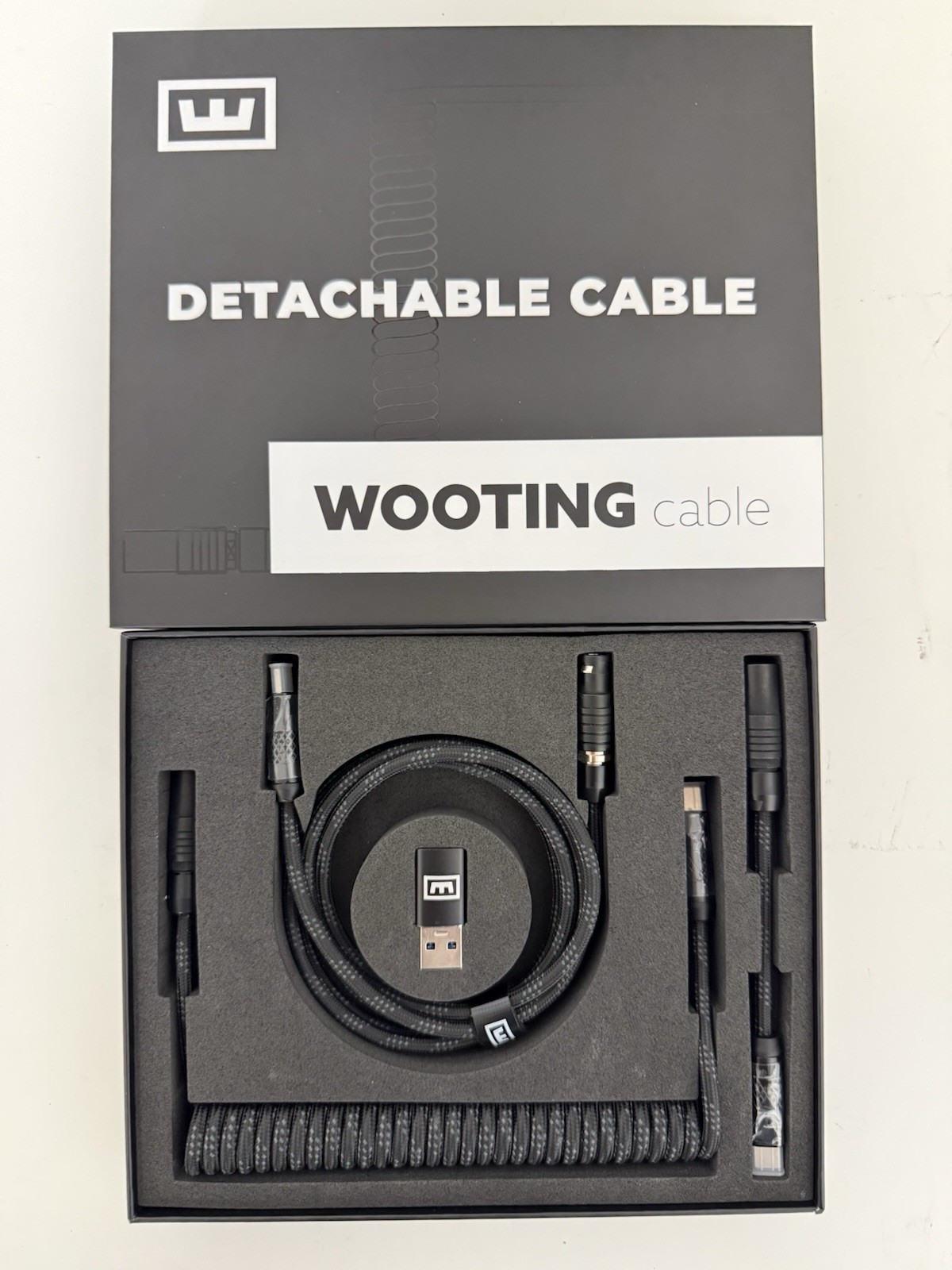 Wooting Premium Coiled Cable Set USB-C to USB-A Mechanical Keyboard Stealth