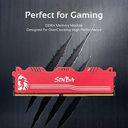 LEVEN SINBA 8GB (8GBX1) DDR4 3000MHZ PC4-24000 288-PIN U-DIMM CL16 -  RED/SILVER