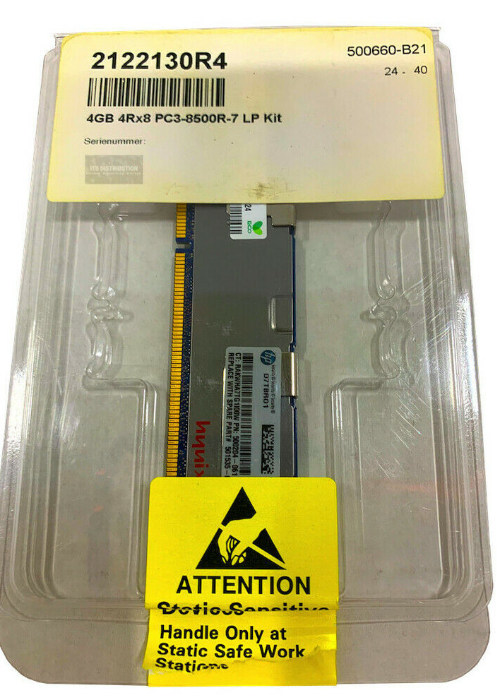 500660-B21 I GENUINE HP 1RX4GB PC3-8500 DDR3 - 4 GB (1 x 4 GB) - DDR3 SDRAM