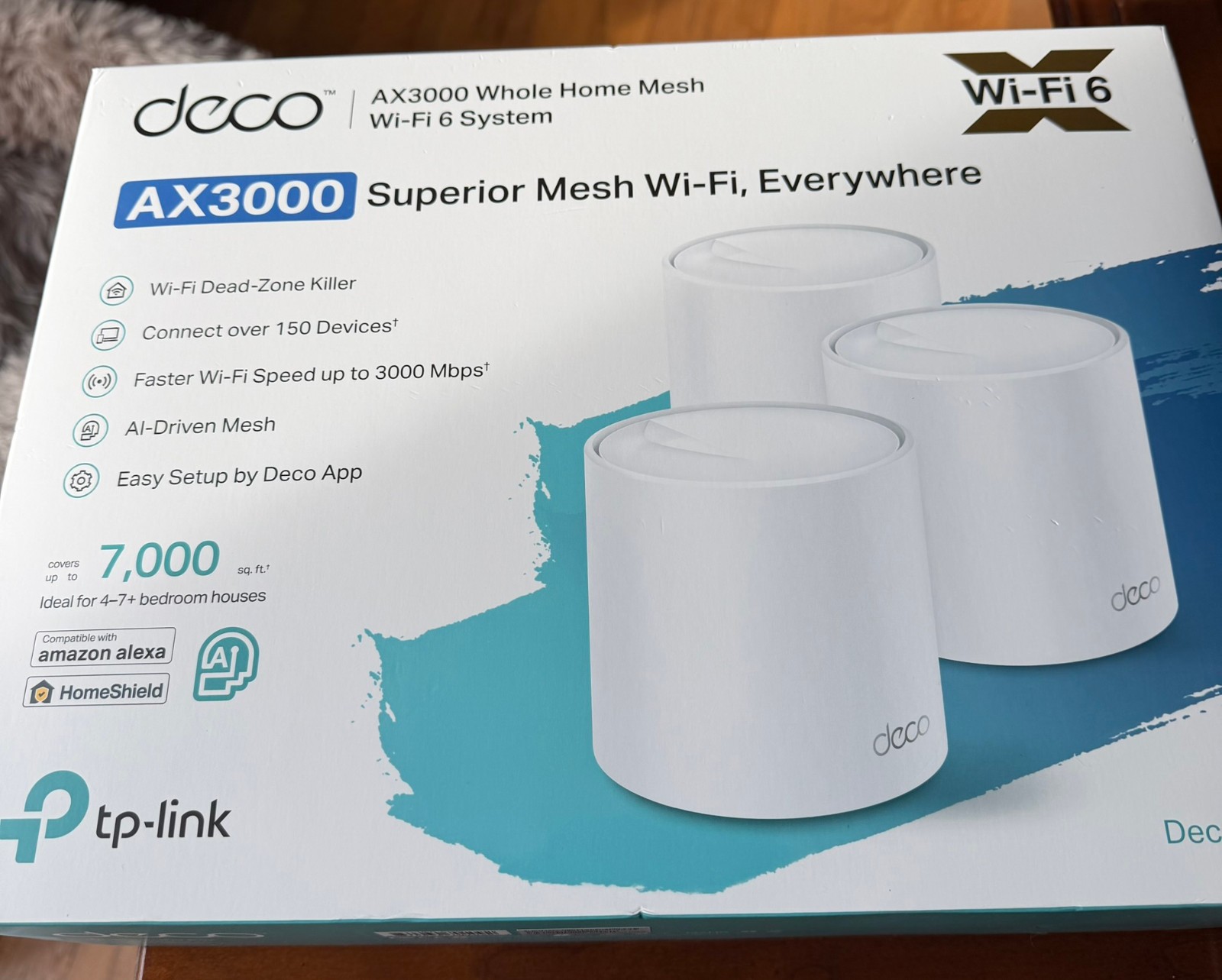 TP-LINK Deco X60 AX3000 Whole Home Mesh Wi-Fi System - 3 Pack